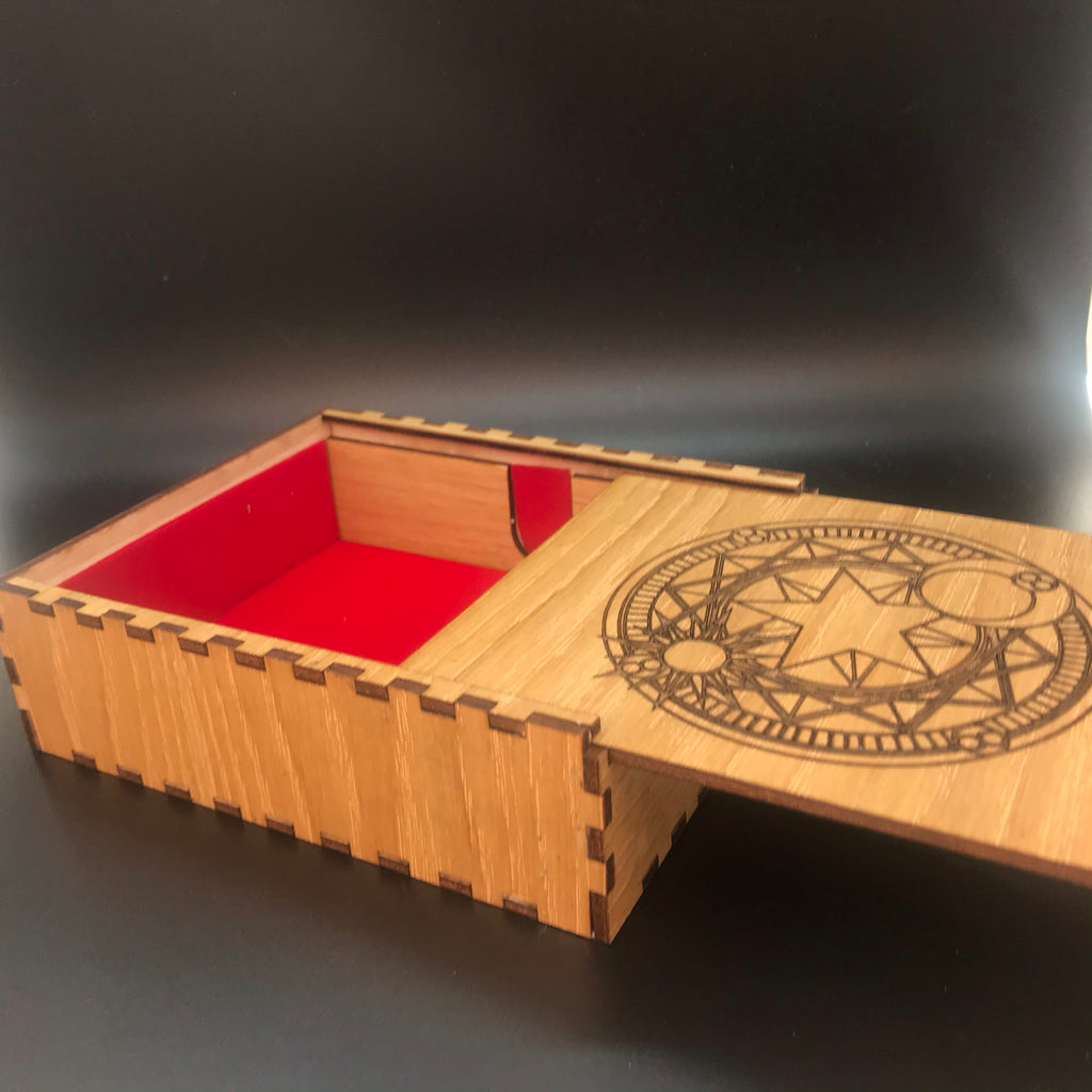 Velvet Lined Wooden Tarot Card Box